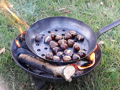 Chtaignes grilles au feu de bois -- 20/10/18