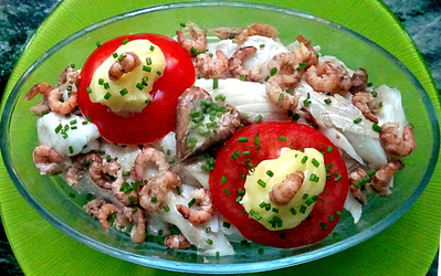 Colin froid et Crevettes grises mayonnaise -- 28/06/19