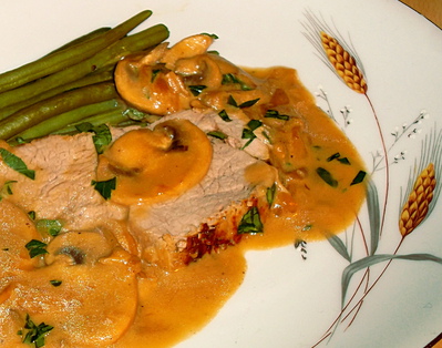 Filet de Veau aux Champignons et Oignons -- 23/01/14