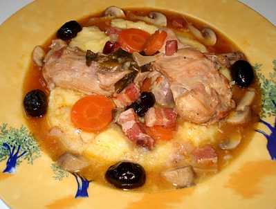 Lapin en sauce aux Olives et Polenta -- 05/05/11