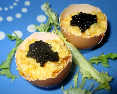 Oeufs brouills au Caviar  -- 26/01/14