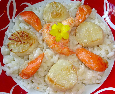 St-Jacques et Langoustines sur Risotto crmeux -- 04/02/20