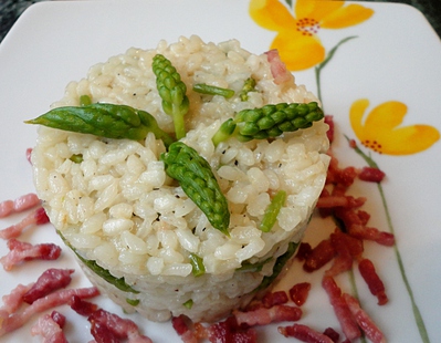 Risotto aux Asperges sauvages et Lardons -- 05/06/12