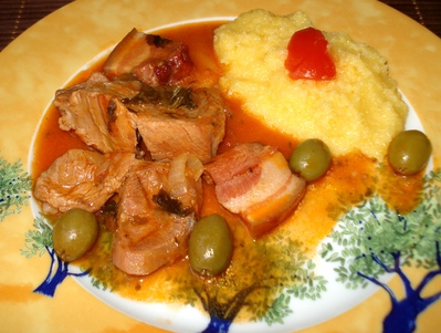 Saut de Veau Corse aux Olives et Polenta -- 26/02/10