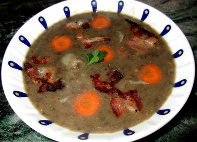 Soupe aux Lentilles vertes -- 22/01/17