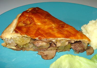 Tourte au Boeuf, Champignons et Poireaux -- 15/02/11