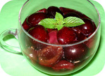 Soupe de Cerises rouges  la Menthe -- 15/07/08