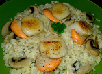 Coquilles St-Jacques sur Risotto de Champignons -- 22/12/15